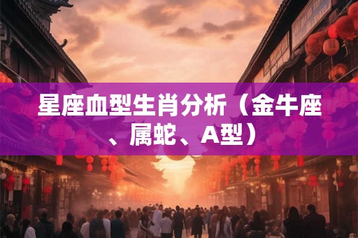 星座血型生肖分析（金牛座、属蛇、A型）