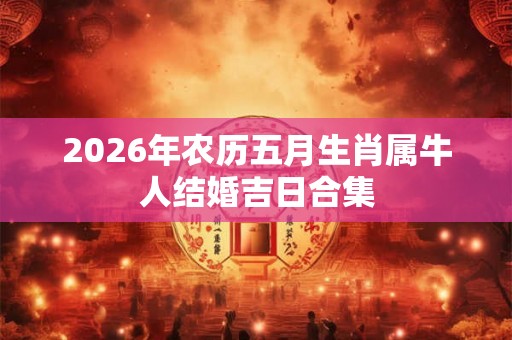 2026年农历五月生肖属牛人结婚吉日合集 2026年农历五月生肖属牛人结婚吉日合集