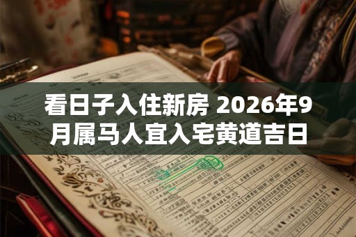 看日子入住新房 2026年9月属马人宜入宅黄道吉日 看日子入住新房 2026年9月属马人宜入宅黄道吉日