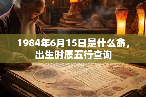 1984年6月15日是什么命，出生时辰五行查询