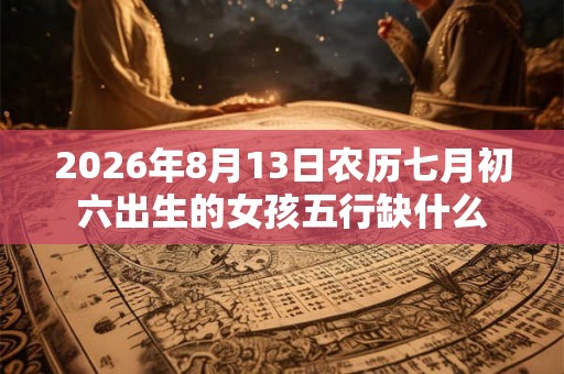 2026年8月13日农历七月初六出生的女孩五行缺什么