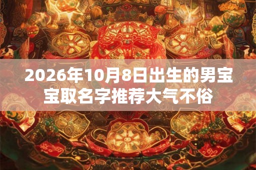 2026年10月8日出生的男宝宝取名字推荐大气不俗