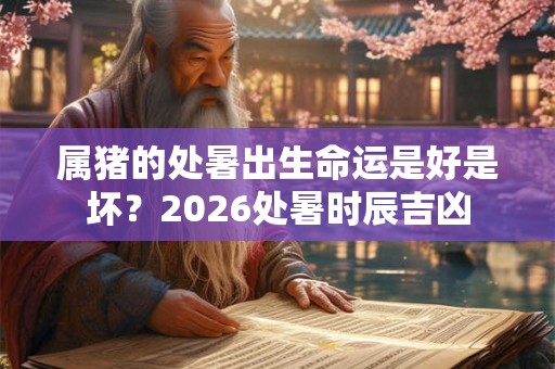 属猪的处暑出生命运是好是坏？2026处暑时辰吉凶