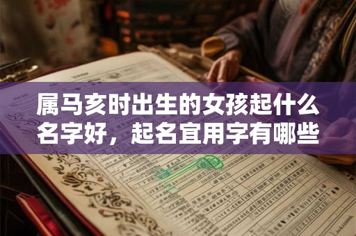 属马亥时出生的女孩起什么名字好，起名宜用字有哪些