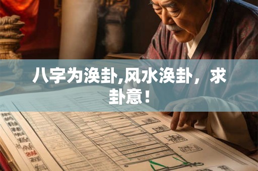 八字为涣卦,风水涣卦，求卦意！