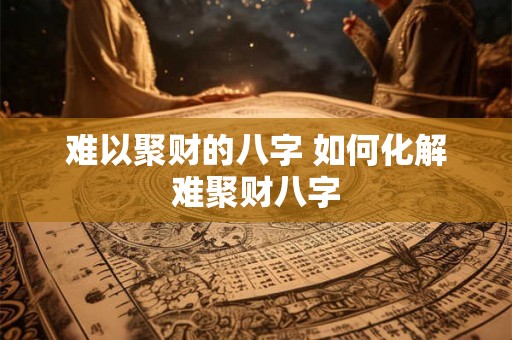 难以聚财的八字 如何化解难聚财八字