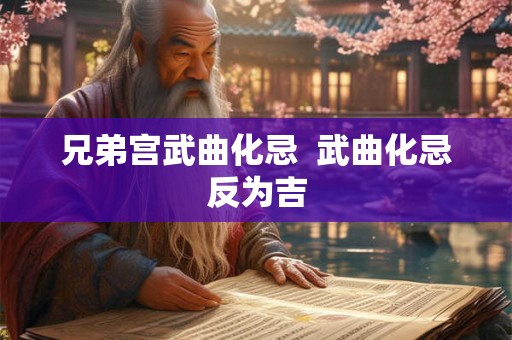 兄弟宫武曲化忌  武曲化忌反为吉