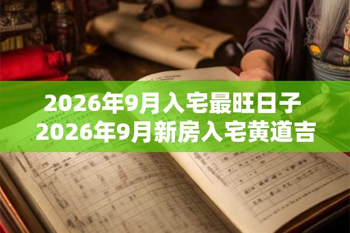 2026年9月入宅最旺日子 2026年9月新房入宅黄道吉日
