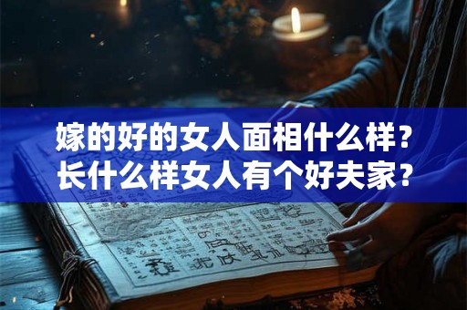 嫁的好的女人面相什么样？长什么样女人有个好夫家？