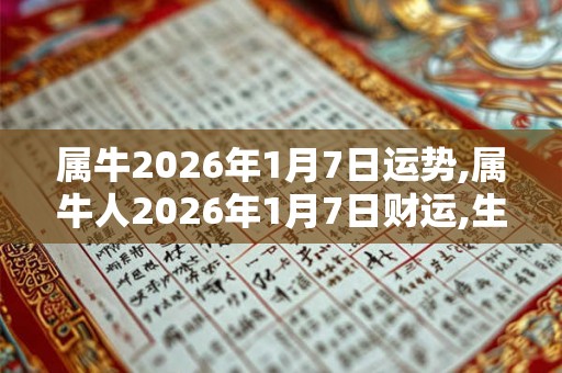 属牛2026年1月7日运势,属牛人2026年1月7日财运,生肖牛2026年1月7日运势