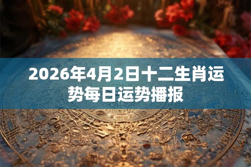 2026年4月2日十二生肖运势每日运势播报 2026年4月2日十二生肖运势每日运势播报
