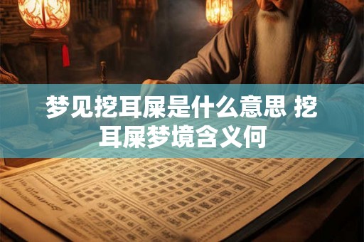 梦见挖耳屎是什么意思 挖耳屎梦境含义何