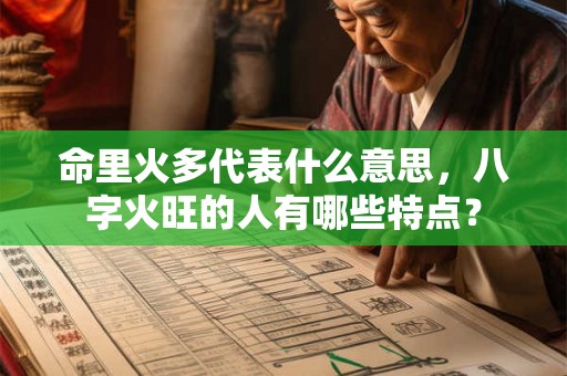 命里火多代表什么意思，八字火旺的人有哪些特点？