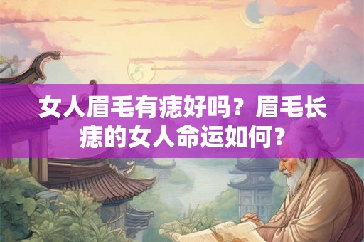 女人眉毛有痣好吗?眉毛长痣的女人命运如何? 女人眉毛有痣好吗?眉毛长痣的女人命运如何?