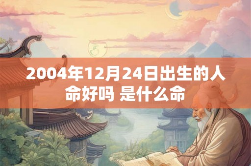 2004年12月24日出生的人命好吗 是什么命