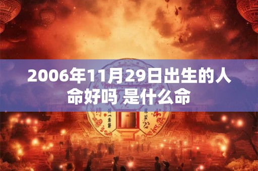 2006年11月29日出生的人命好吗 是什么命