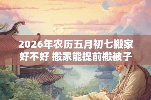 2026年农历五月初七搬家好不好 搬家能提前搬被子吗