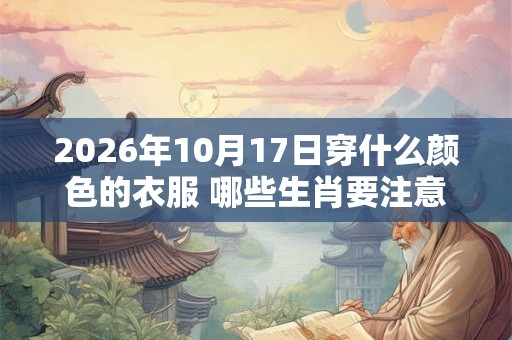 2026年10月17日穿什么颜色的衣服 哪些生肖要注意 2026年10月17日穿什么颜色的衣服 哪些生肖要注意