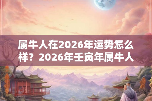 属牛人在2026年运势怎么样？2026年壬寅年属牛人全年运势详解