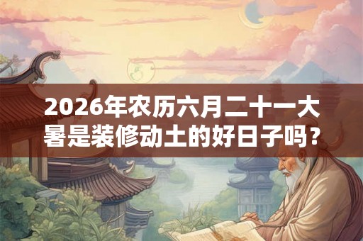 2026年农历六月二十一大暑是装修动土的好日子吗? 2026年农历六月二十一大暑是装修动土的好日子吗?