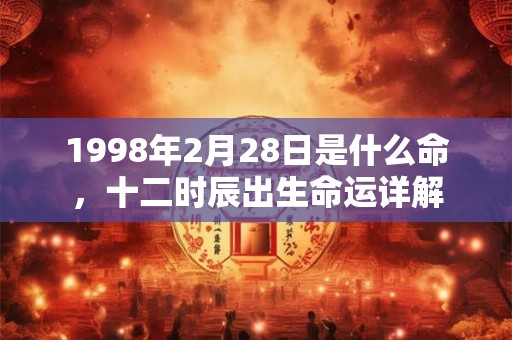 1998年2月28日是什么命，十二时辰出生命运详解