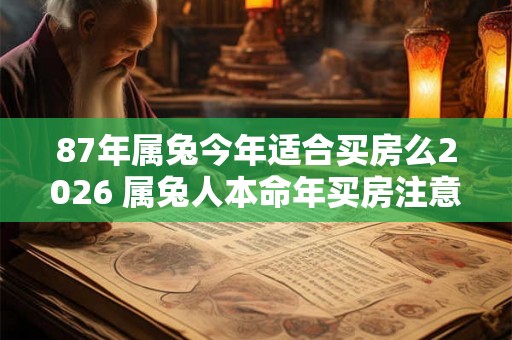 87年属兔今年适合买房么2026 属兔人本命年买房注意事项 87年属兔今年适合买房么2026 属兔人本命年买房注意事项