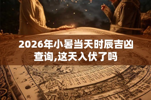 2026年小暑当天时辰吉凶查询,这天入伏了吗