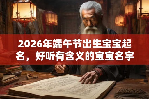 2026年端午节出生宝宝起名，好听有含义的宝宝名字精选