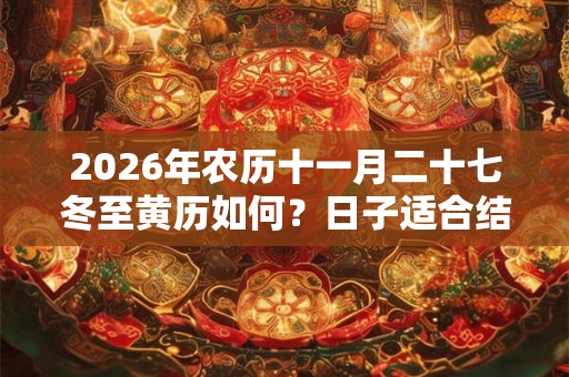 2026年农历十一月二十七冬至黄历如何？日子适合结婚吗？