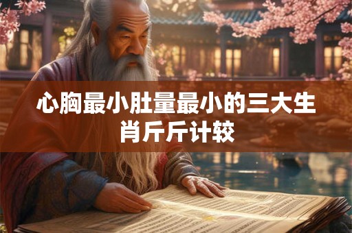 心胸最小肚量最小的三大生肖斤斤计较 心胸最小肚量最小的三大生肖斤斤计较
