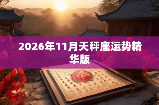 2026年11月天秤座运势精华版