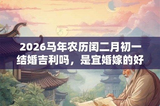 2026马年农历闰二月初一结婚吉利吗，是宜婚嫁的好日子吗？