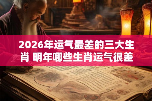 2026年运气最差的三大生肖 明年哪些生肖运气很差