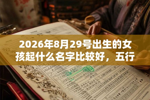 2026年8月29号出生的女孩起什么名字比较好，五行属什么