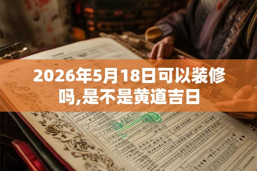 2026年5月18日可以装修吗,是不是黄道吉日