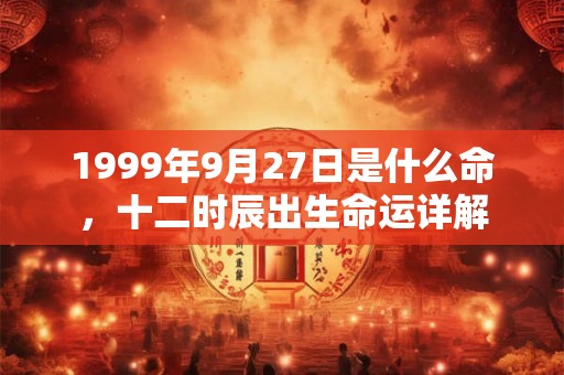 1999年9月27日是什么命，十二时辰出生命运详解