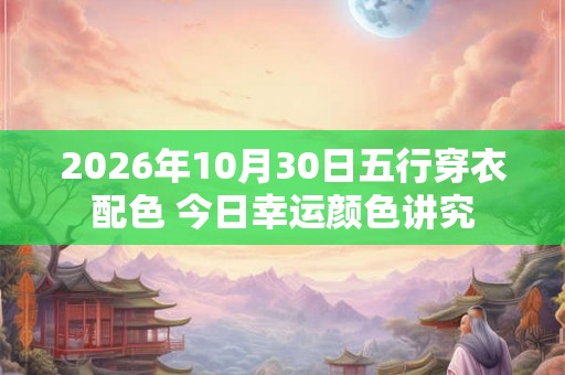 2026年10月30日五行穿衣配色 今日幸运颜色讲究 2026年10月30日五行穿衣配色 今日幸运颜色讲究