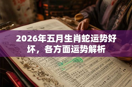 2026年五月生肖蛇运势好坏，各方面运势解析