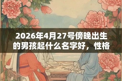 2026年4月27号傍晚出生的男孩起什么名字好，性格怎么样？