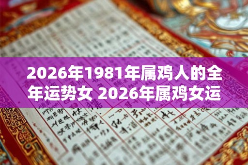 2026年1981年属鸡人的全年运势女 2026年属鸡女运程如何