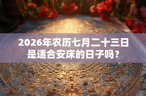 2026年农历七月二十三日是适合安床的日子吗？
