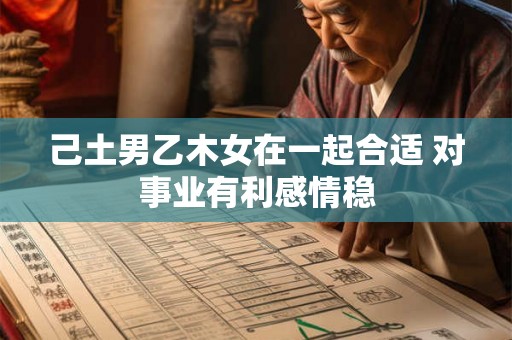 己土男乙木女在一起合适 对事业有利感情稳 己土男乙木女在一起合适 对事业有利感情稳