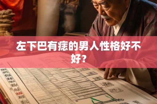 左下巴有痣的男人性格好不好？