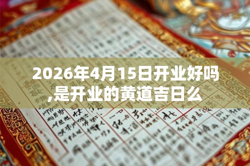 2026年4月15日开业好吗,是开业的黄道吉日么