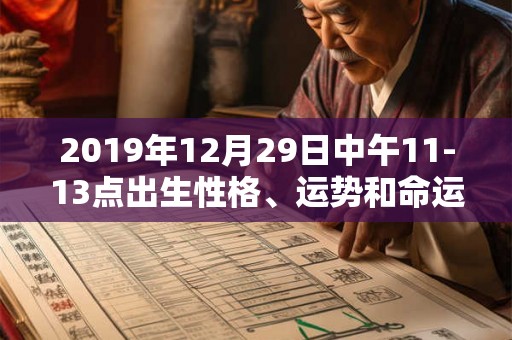 2019年12月29日中午11-13点出生性格、运势和命运 2019年12月29日中午11-13点出生性格、运势和命运