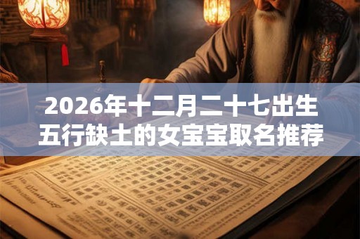 2026年十二月二十七出生五行缺土的女宝宝取名推荐