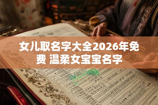 女儿取名字大全2026年免费 温柔女宝宝名字
