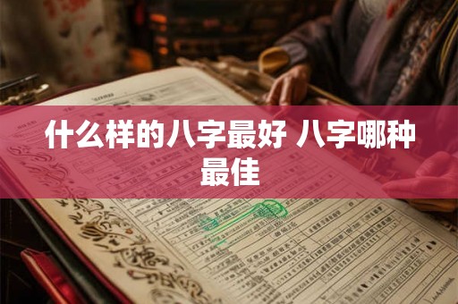 什么样的八字最好 八字哪种最佳