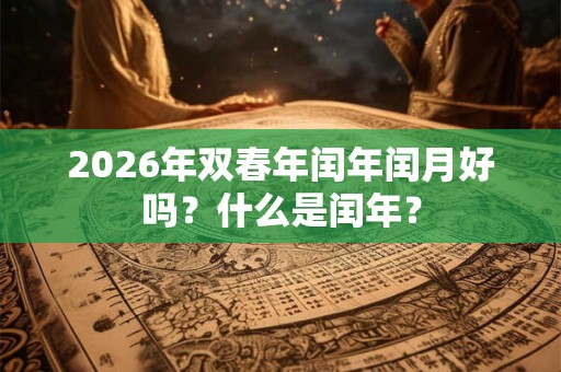 2026年双春年闰年闰月好吗？什么是闰年？