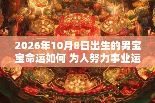 2026年10月8日出生的男宝宝命运如何 为人努力事业运好 2026年10月8日出生的男宝宝命运如何 为人努力事业运好